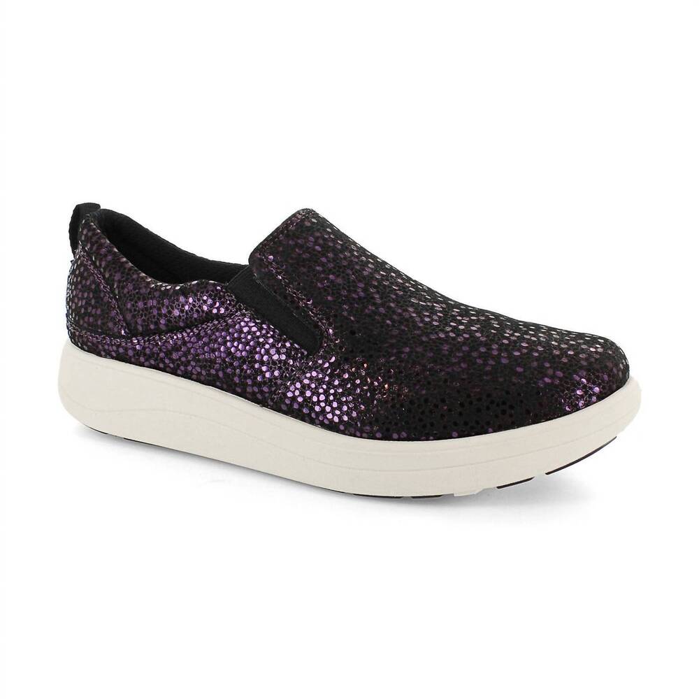 NEW STRIVE women's florida ii slip on shoes in black sparkle
